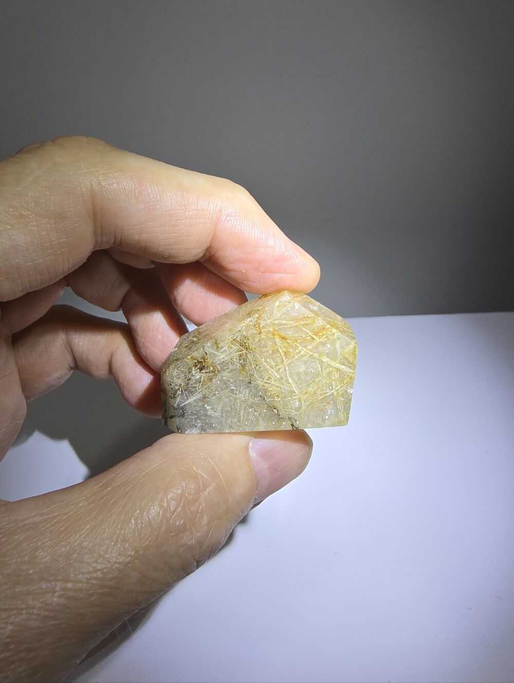 Angel Hair Golden Rutilated Quartz Crystal Freeform #A